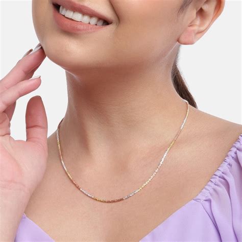 Adorable Triple Tone 925 Sterling Silver Chain – Zavya