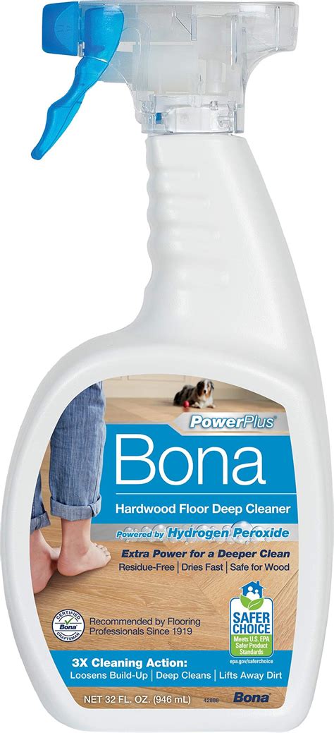 Amazon.com: Bona PowerPlus Hardwood Floor Deep Cleaner Refill - 128 fl ...