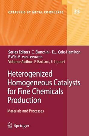 Buy Heterogenized Homogeneous Catalysts for Fine Chemicals Production ...