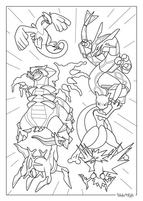 Legendary Pokemon Card Coloring Pages