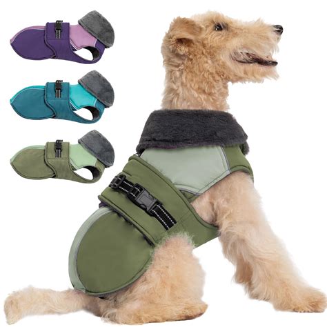 Amazon.com : Aimydog Dog Winter Coat, Dog Jacket with Zippered Leash ...