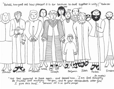 Bible Coloring Pages Joseph And His Brothers