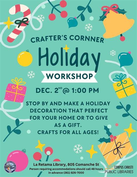 Crafters Corner Holiday Workshop, 805 Comanche St, Corpus Christi, TX ...
