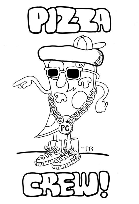Pizza Coloring Pages for childrens printable for free