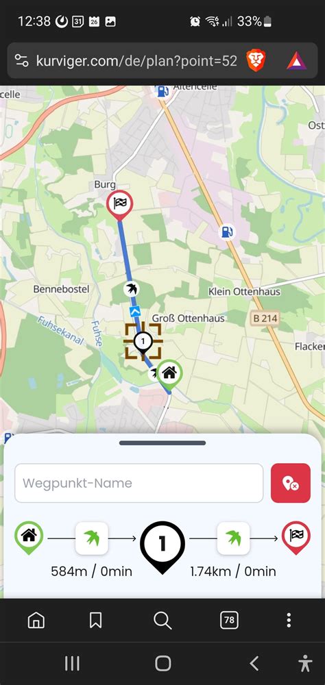 Luftlinie funktioniert unerwartet nicht - Route planning - Kurviger Forum