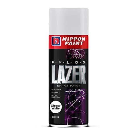 Nippon Paint PYLOX Lazer Glossy White Colour | Multipurpose Spray Paint ...