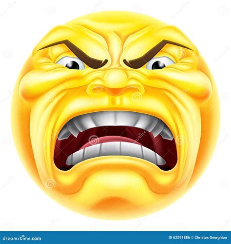 Angry Emoji Emoticon stock vector. Illustration of icon - 62291886