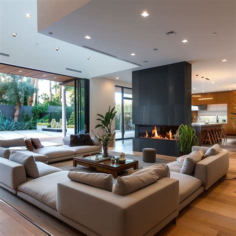 A big double-sided brazier serves as a dynamic room divider | Luxury ...