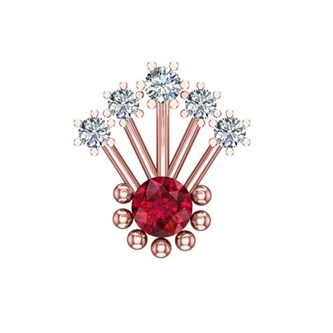 Buy Addison Gold Diamond Nosepin Screw Online At Best Price | Dishis ...