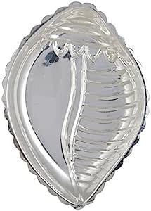 Buy Puja Celebrations White Metal Plate Shankh (14 cm x 10 cm x 1 cm ...