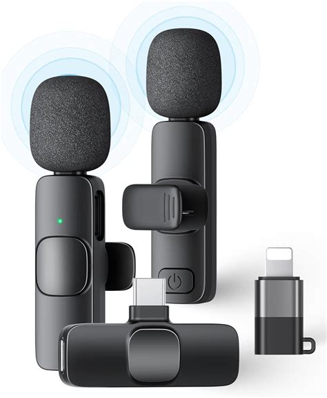 Amazon.com: 2 Pack Wireless Lavalier Microphone for iPhone iPad and ...