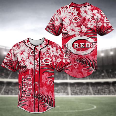 378 Cincinnati Reds Mlb Baseball Jersey Shirt Flower - Hearthtops Store