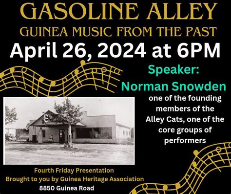 Fourth Friday: Gasoline Alley: Guinea Music from the Past, 8850 Guinea ...