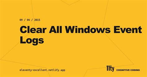 PowerShell Script to Clear All Windows Logs 的图像结果
