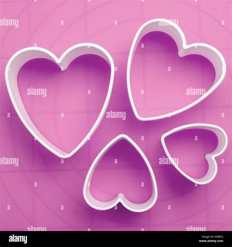 Heart shape cookie cutters Stock Photo - Alamy