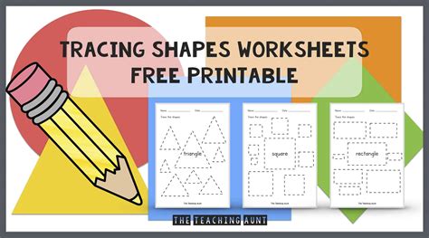 Shapes Tracing Worksheets Free Printable - The Teaching Aunt