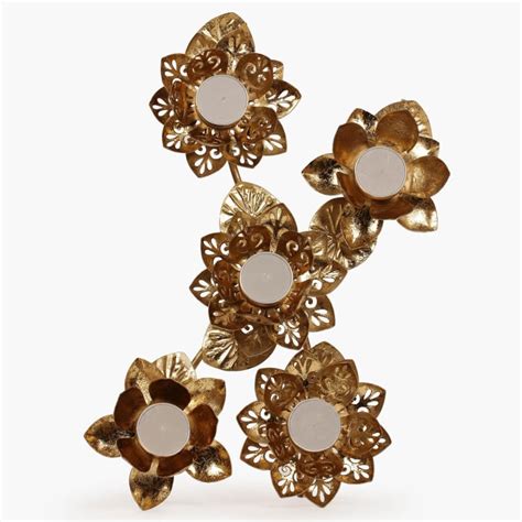 Buy Majestic Lotus Tealight Stand from Home Centre at just INR 1399.0