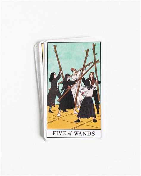 Five of Wands – Sauvojen viitonen – tarot-kortin merkitys — sunnuntainoita