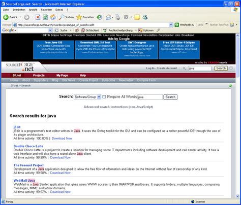 Internet Java 的图像结果
