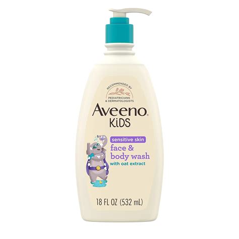 Buy Aveeno Kids Sensitive Skin Face & Body Wash With Oat Extract ...