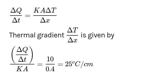 the thermal conductivity of a material in CGS system in 0.4 . In steady ...