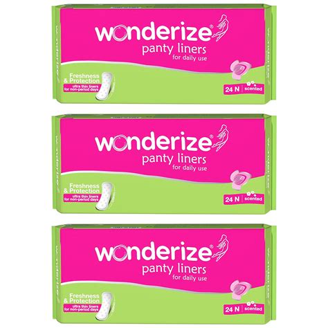 Buy Wonderize Ultra Thin Cotton Panty Liners - 155mm Size | Soft ...