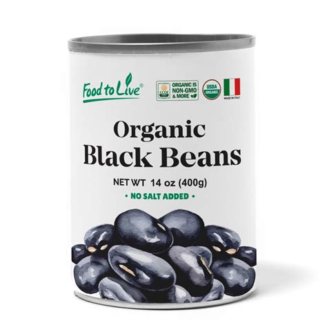 Organic Canned Black Beans Buy in Bulk from Food to Live Organic Canned ...
