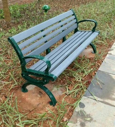 实木防腐长条椅园林室外休息长凳铁艺小区排椅子靠背户外公园长椅-阿里巴巴