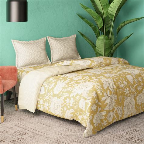 Buy PORTICO Cadence Cotton 4Pcs Printed Double Bed-In-A-Bag Set from ...