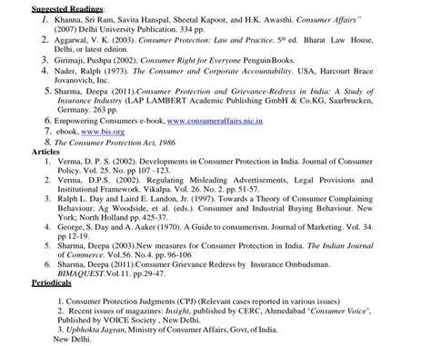 Consumer Affairs and Customer Care syllabus B.com 6th sem As Per new ...