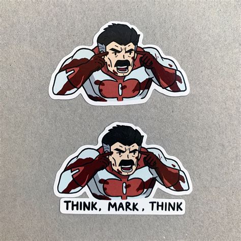 Invincible Omni Man Sticker / Invincibile Meme / Think Mark - Etsy