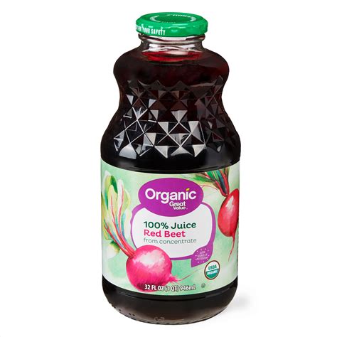 Great Value Organic 100% Beet Juice, 32 fl oz - Walmart.com