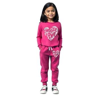 Buy Trampoline Girls Cotton Blend Printed T-Shirt And Trackpant Set ...