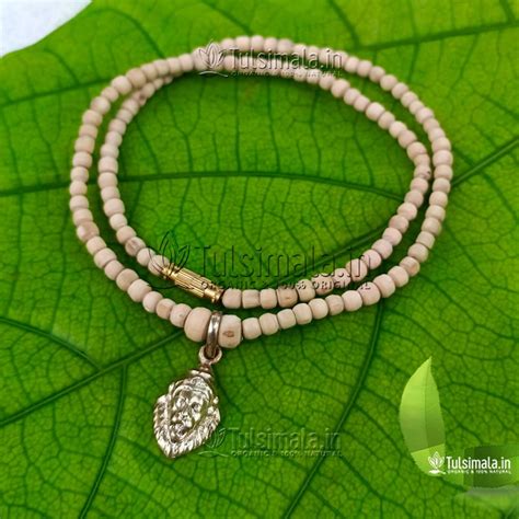 Shri Narsingh Silver Tulsi Locket Mala 3mm Bead Size - Tulsi Mala