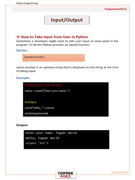 Image result for Input Output and Assignment Python