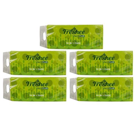 Freshee 10 In 1 Tissue Roll 2 Ply Pack Of 5 Tissue Paper, Hygience And ...