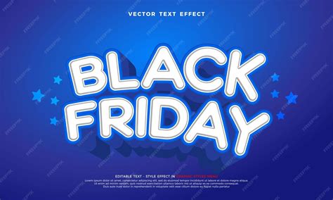 Black friday 3d editable text effect cartoon style | Premium Vector