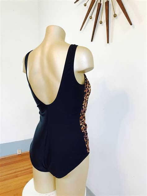 Leopard Bathing Suit, One piece Swimsuit, WHITE STAG PLUS, Cheetah ...