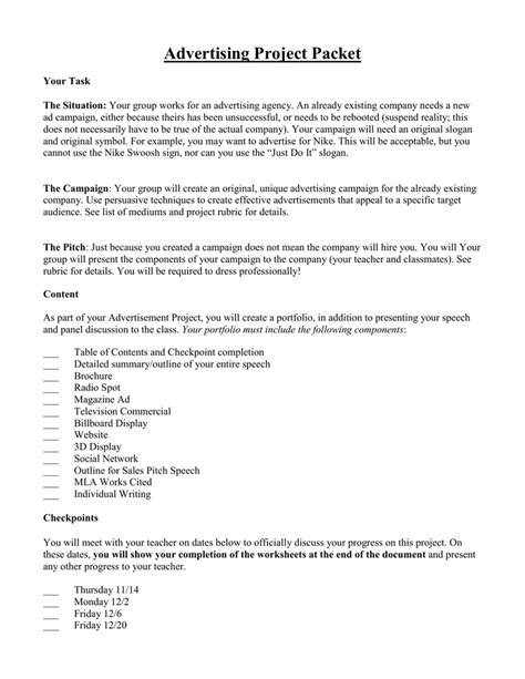 Image result for Advertising Project Examples