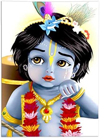 100Yellow® Bal Krishna Posters For Pregnant Women| Religious Bal ...