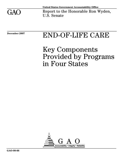 End-of-Life Care: Key Components Provided by Programs in Four States ...