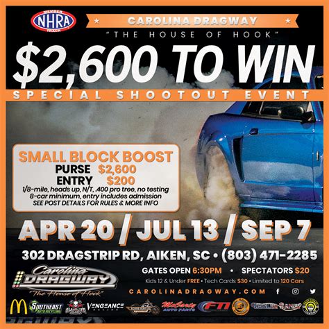 Events for February 2026 – Carolina Dragway "The House of Hook" in ...