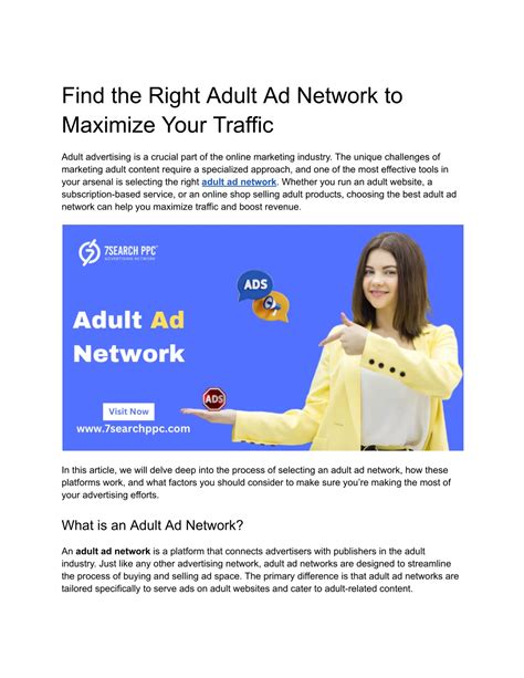 PPT - Find the Right Adult Ad Network to Maximize Your Traffic ...