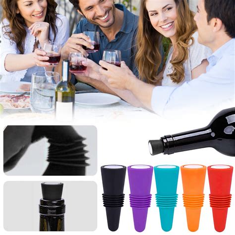 Creative Silicone Wine Bottle Stopper, Candy Color Household Leak-proof ...