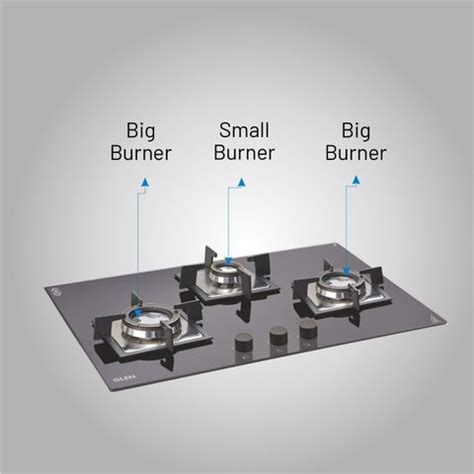 Glen 3 Burner Built In Hob 73 cm | Forged Brass Burner | Auto Ignition ...