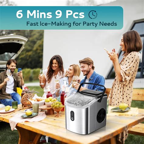 EUHOMY Countertop Ice Maker Machine with Handle, India | Ubuy