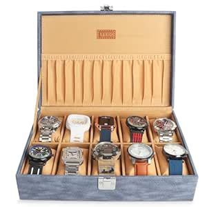 LEDO Watch Box Holder Organizer Case for Men and Women in Blue Color ...
