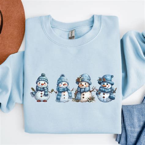 Snowman Sweatshirts,merry Christmas Sweater,blue Christmas Sweatshirt ...