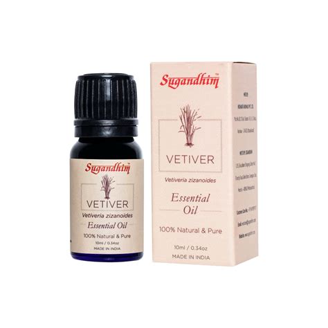 Sugandhim Vetivert Essential Oil, 1 x 10ml, Steam Distilled ...