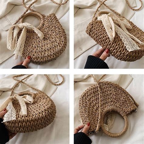 crochet patterns for sling bags, in 2024 | Straw bag, Lace bows, Bags
